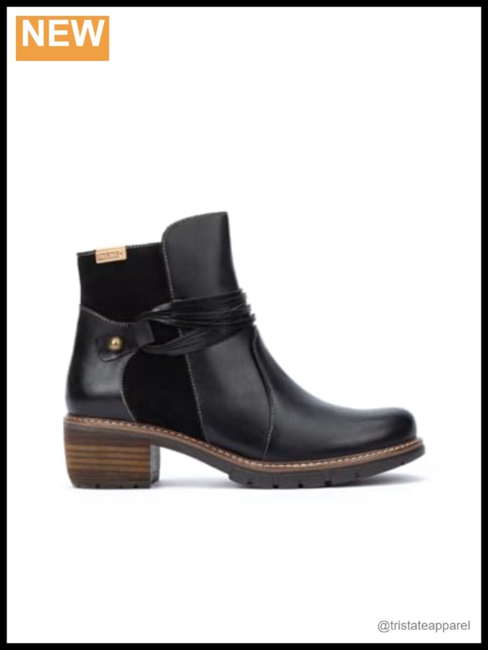 Women's Leather Heeled Ankle Boots with Zipper Closure Comfort Support